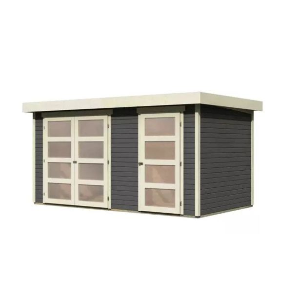 LESENA VRTNA HIŠKA KARIBU MÜHLENTRUP 1 211X404X217 SIVA