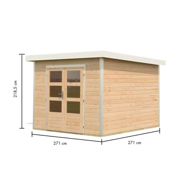 LESENA VRTNA HIŠKA KARIBU PLUTO A 220X271X271, ANTRACIT