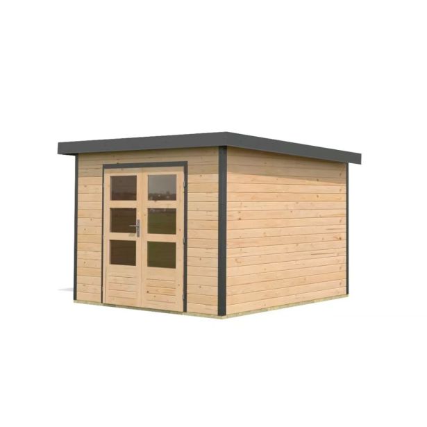 LESENA VRTNA HIŠKA KARIBU PLUTO A 220X271X271, ANTRACIT