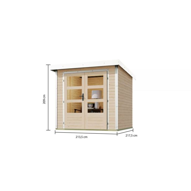 LESENA VRTNA HIŠKA KARIBU PLUTO A 220X271X271, BELA