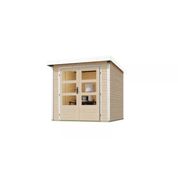 LESENA VRTNA HIŠKA KARIBU PLUTO A 220X271X271, BELA