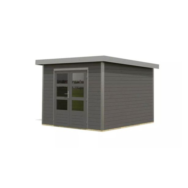 LESENA VRTNA HIŠKA KARIBU PLUTO B 220X271X271, SIVA