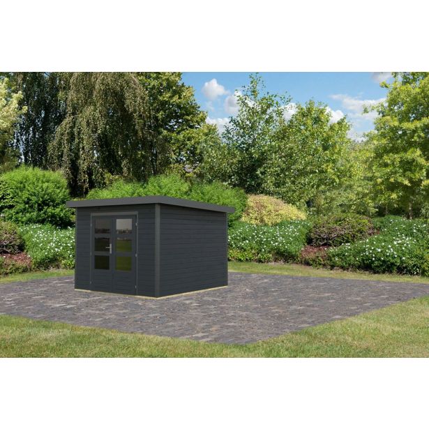 LESENA VRTNA HIŠKA KARIBU PLUTO C 220X271X271, ANTRACIT