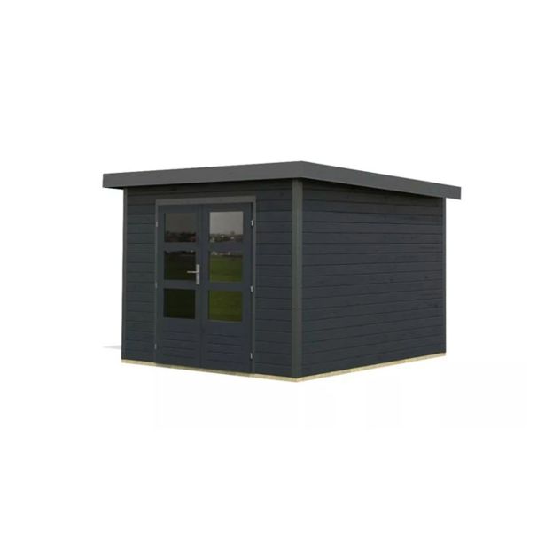 LESENA VRTNA HIŠKA KARIBU PLUTO C 220X271X271, ANTRACIT