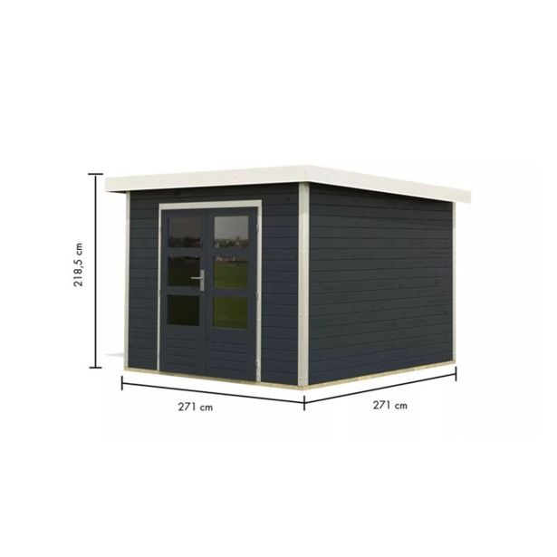 LESENA VRTNA HIŠKA KARIBU PLUTO C 220X271X271, BELA