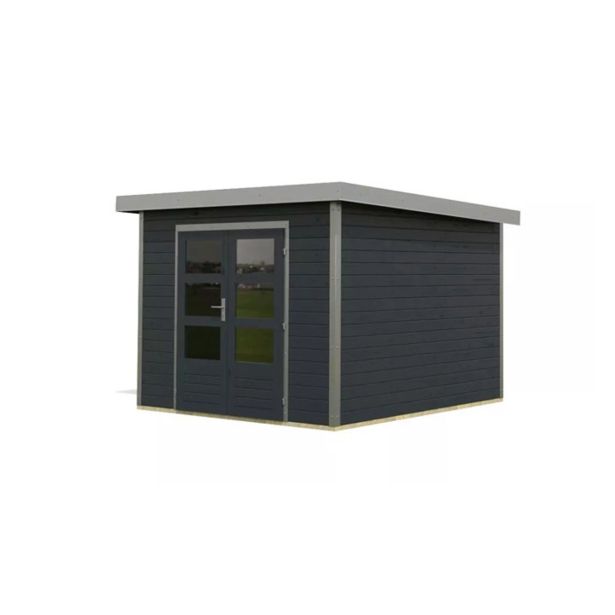 LESENA VRTNA HIŠKA KARIBU PLUTO C 220X271X271, SIVA