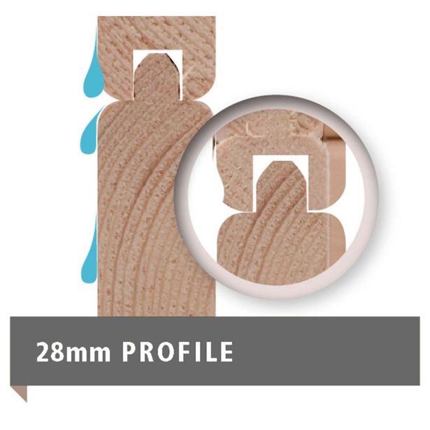 LESENA VRTNA HIŠKA KARIBU RADUR 1 400X310X251 LES 28MM