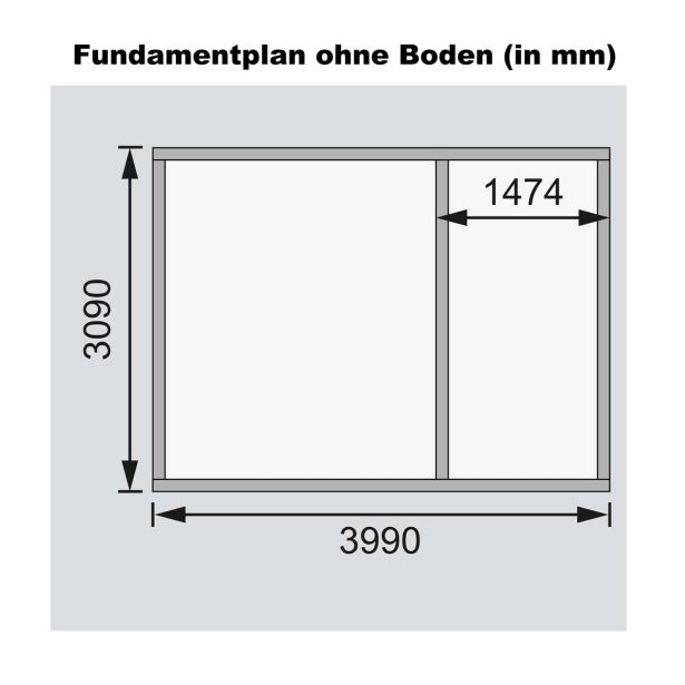 LESENA VRTNA HIŠKA KARIBU RADUR 1 400X310X251 LES 28MM