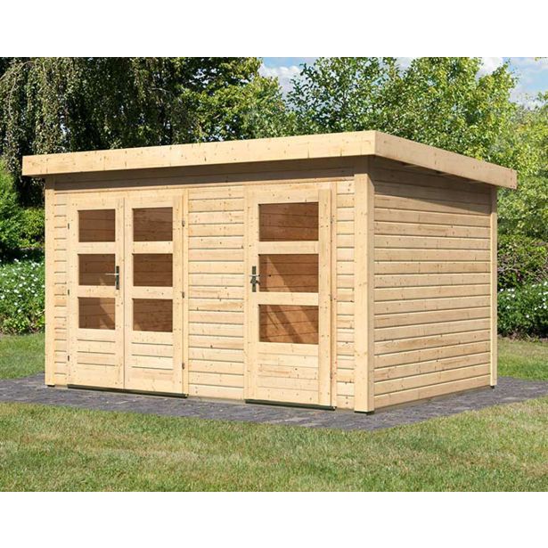 LESENA VRTNA HIŠKA KARIBU SCHÖNBUCH 1 227X366X246 BARVA LESA