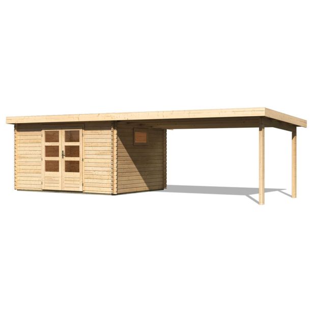 LESENA VRTNA HIŠKA KARIBU TRITTAU 4+ PODALJŠEK STREHE 4.4 M