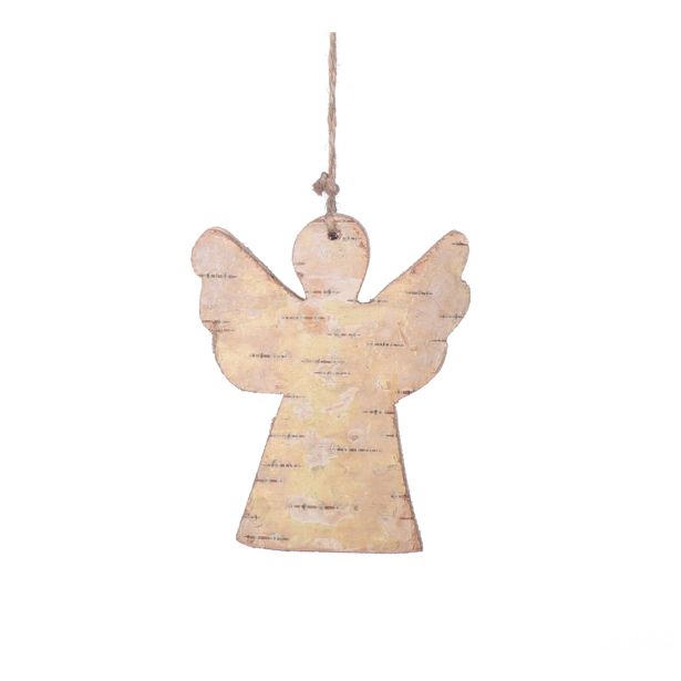OKRASEK ZA JELKO GLOSSTYLE LESENI ANGEL/SNEŽINKA 10 CM VIDEZ BREZE