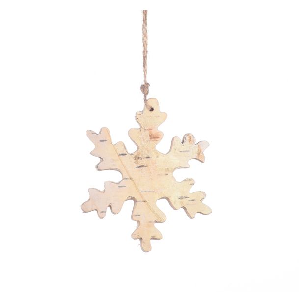 OKRASEK ZA JELKO GLOSSTYLE LESENI ANGEL/SNEŽINKA 10 CM VIDEZ BREZE