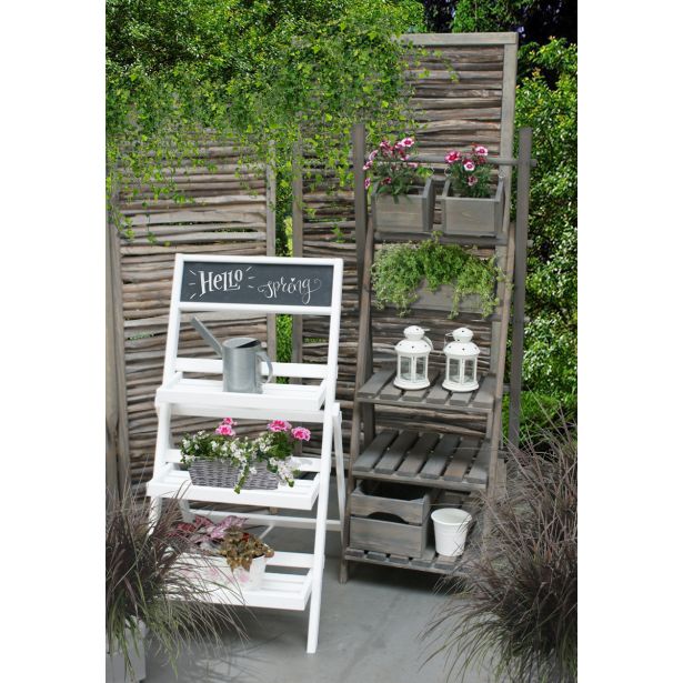 LESENI ELEMENTI PATKAR ZLOŽLJIV BEL REGAL S TABLO 58X68X108 CM