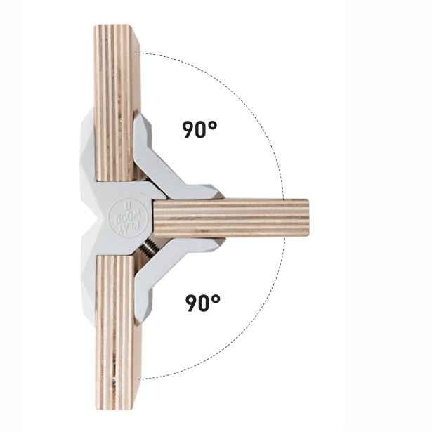 KONEKTOR X ZA POVEZAVO 3 LESNIH PLOŠČ PLAYWOOD BEL