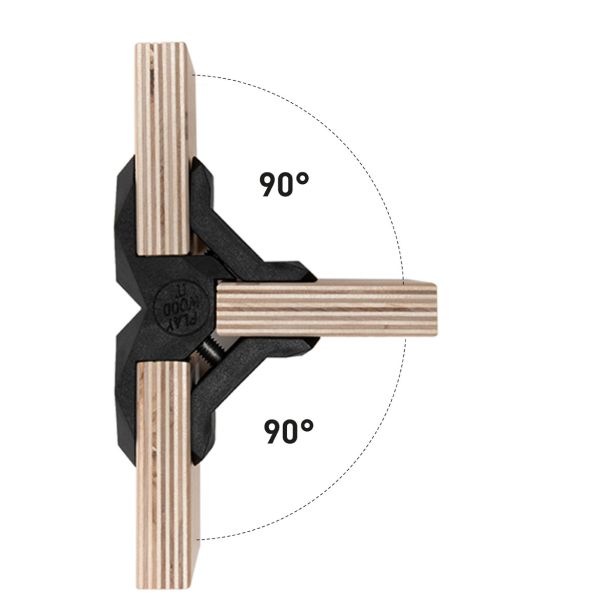 KONEKTOR X ZA POVEZAVO 34 LESNIH PLOŠČ PLAYWOOD ČRN