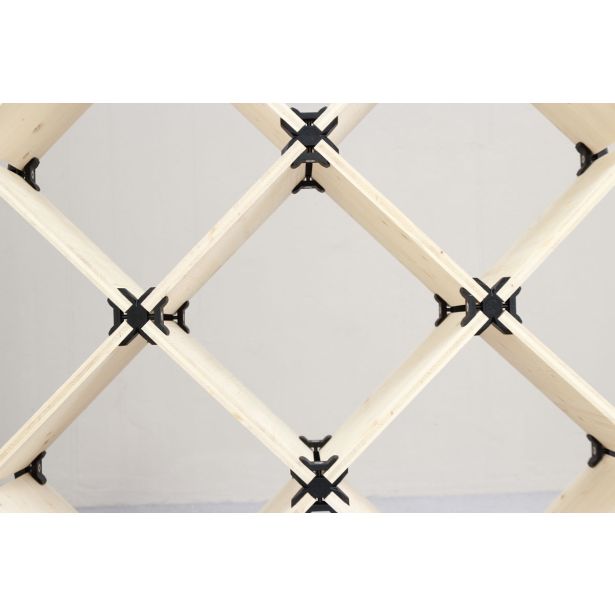 KONEKTOR X ZA POVEZAVO 4 LESNIH PLOŠČ PLAYWOOD ČRN