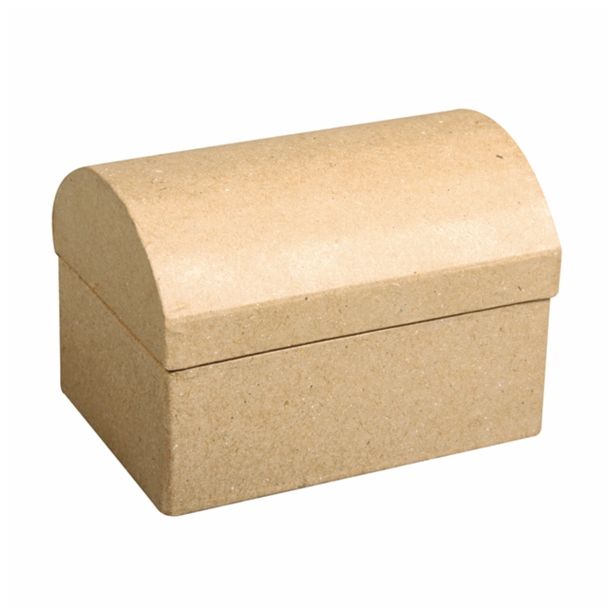 LESENI USTVARJAL. DODATKI RAYHER ŠKATLA IZ PAPIRNE MASE SKRINJA, 8X5.5X5 ,5 CM