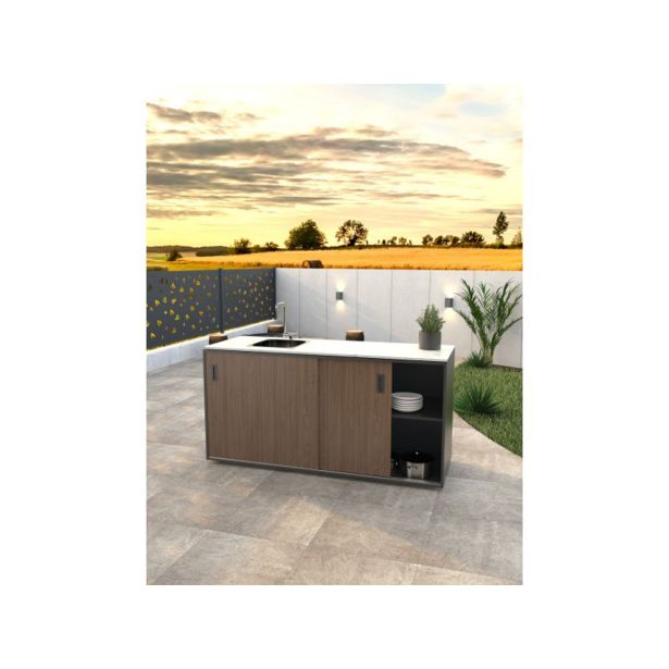 LETNA KUHINJA MS VISCOM ELEMENT POMIVALNO KORITO AMERIŠKI OREH 1800X634 MM