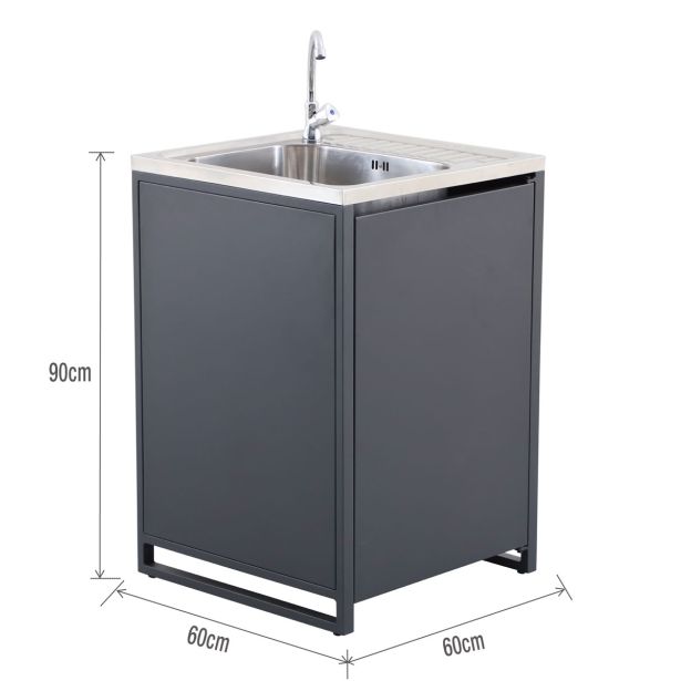 LETNA KUHINJA NATERIAL NATERIAL EUROPA 60X60 ALU, KORITO IN PIPA