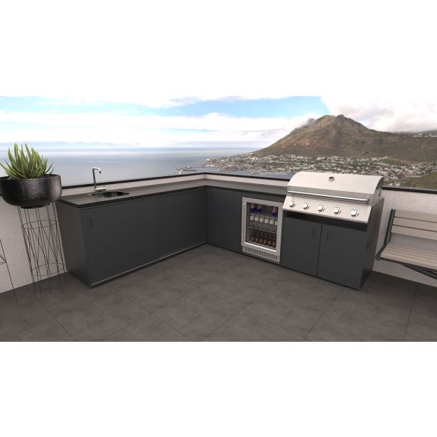 LETNA KUHINJA BELLANO PISA ANTRACIT PULT GRANIT