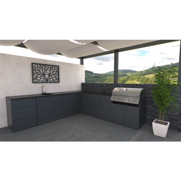 LETNA KUHINJA BELLANO ROMA ANTRACIT PULT GRANIT