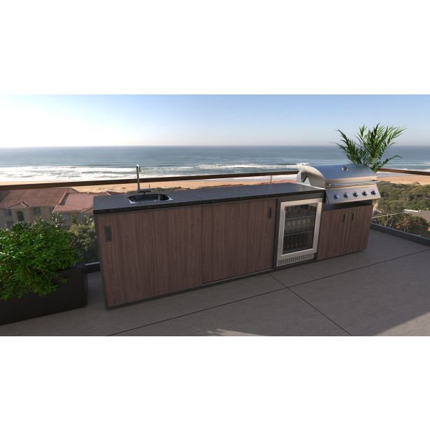 LETNA KUHINJA BELLANO VERONA AMERIŠKI OREH PULT GRANIT