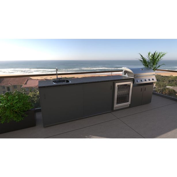 LETNA KUHINJA BELLANO VERONA ANTRACIT PULT GRANIT