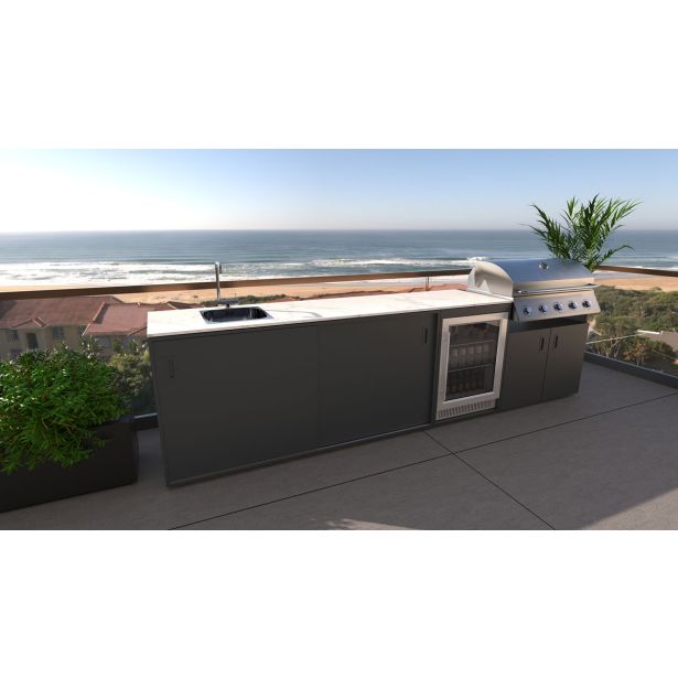 LETNA KUHINJA BELLANO VERONA ANTRACIT PULT PORCELAN