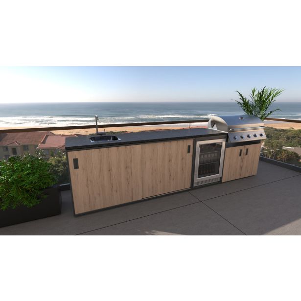 LETNA KUHINJA BELLANO VERONA HRAST RUSTIK PULT GRANIT