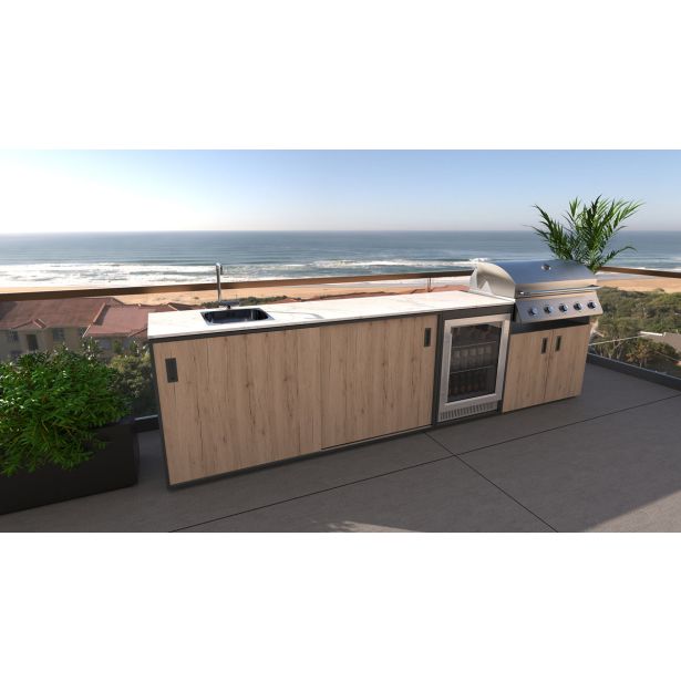 LETNA KUHINJA BELLANO VERONA HRAST RUSTIK PULT PORCELAN