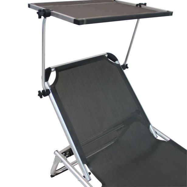 LEŽALNIK IZ TEKSTILENA AZUR S SENČNIKOM ANTR. ALU