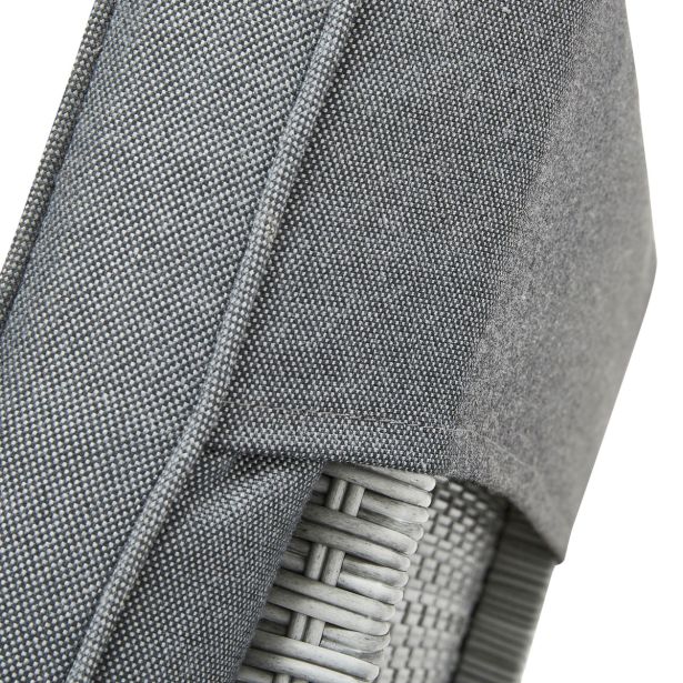 LEŽALNIK DAVOS FIX Z BLAZINSKIMI KOLESI WICKER-ALU GREY 65X197X36