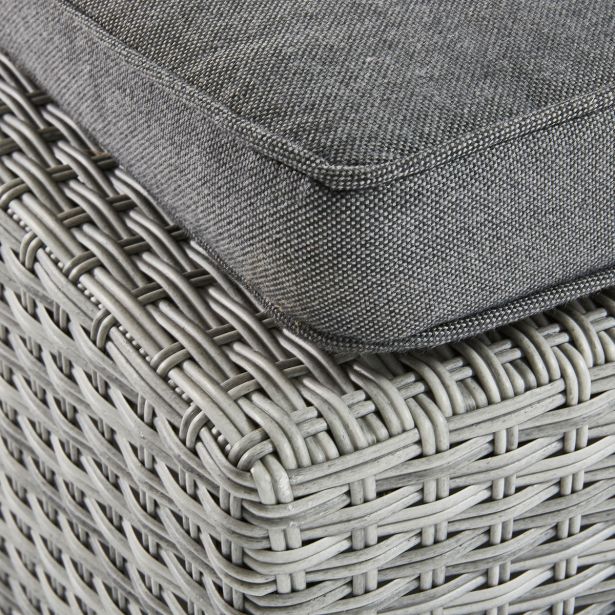 LEŽALNIK DAVOS FIX Z BLAZINSKIMI KOLESI WICKER-ALU GREY 65X197X36