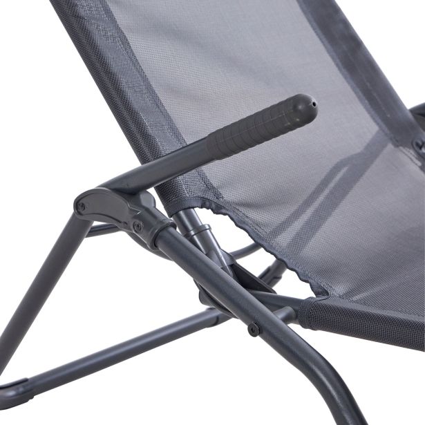 LEŽALNIK IZ TEKSTILENA KROMA SPA TEMNO SIV