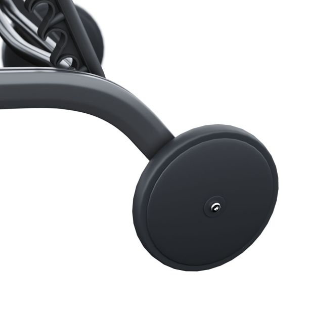 LEŽALNIK IZ TEKSTILENA NATERIAL LYRA II S KOLESI ANTRACIT ALU, TEKSTILEN