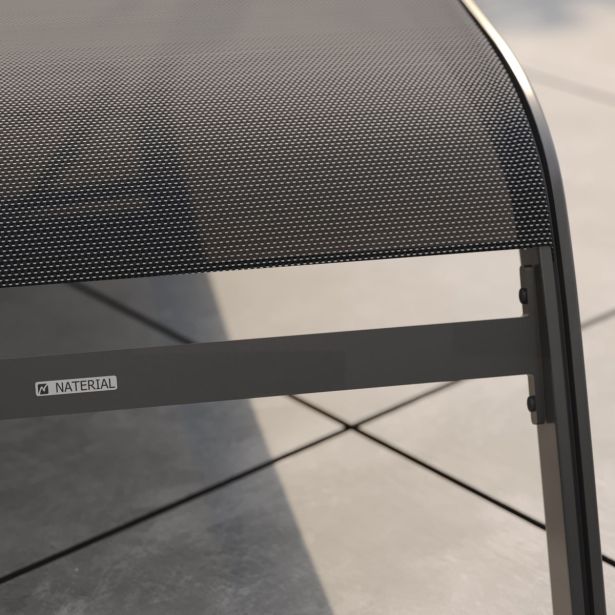 LEŽALNIK IZ TEKSTILENA NATERIAL LYRA II S KOLESI ANTRACIT ALU, TEKSTILEN