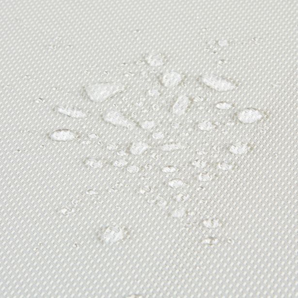 LEŽALNIK IZ TEKSTILENA NATERIAL LYRA II S KOLESI BEL ALU, TEKSTILEN