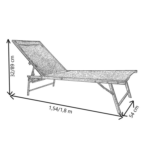 LEŽALNIK IZ TEKSTILENA MALLORCA MODER ZLOŽLJIV