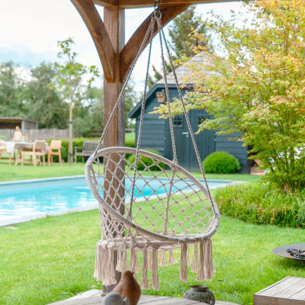 GUGALNA MREŽA STOL IZ VRVI D82 BEŽ