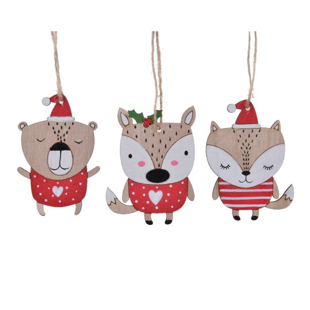 OKRASEK ZA JELKO LISICA / MEDO / VEVERICA 8.5 CM SORTIRANO