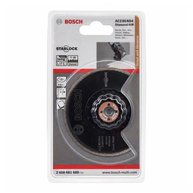 PRIBOR ZA VEČNAM. ORODJA BOSCH ACZ 85 RD DIAMANTNI LIST ZA KER. PLOŠČICE 85 MM