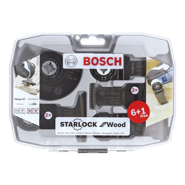 PRIBOR ZA VEČNAM. ORODJA BOSCH STARLOCK 7-DELNI KPL ZA OBDELAVO LESA