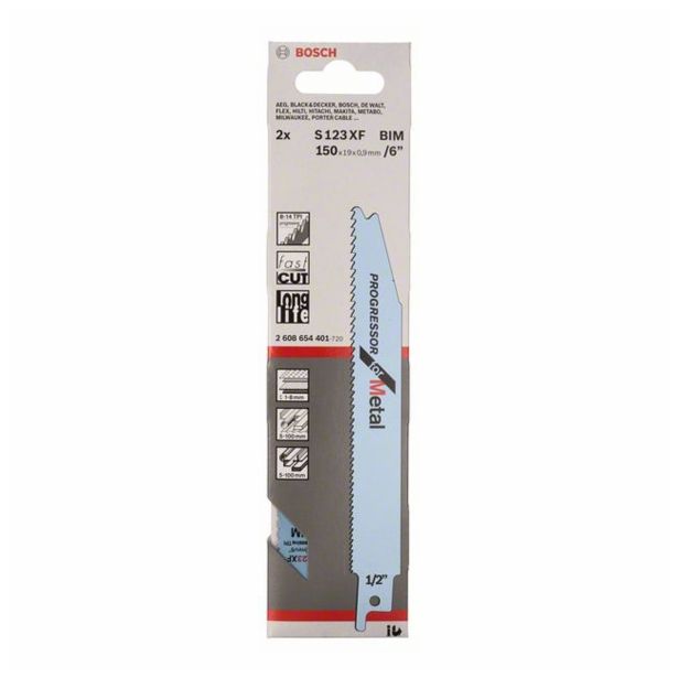 LIST SABLJASTE ŽAGE BOSCH S 123 XF BIM ZA KOVINO 150X19X0.8 MM 8-14 ZPZ