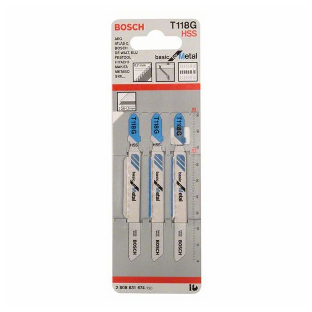 LIST VBODNE ŽAGE BOSCH T 118 G HSS ZA KOVINO 67 MM 35 ZPZ