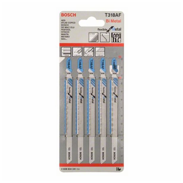 LIST VBODNE ŽAGE BOSCH T 318 AF BIM ZA KOVINO NI VEČ DOBAVLJIV