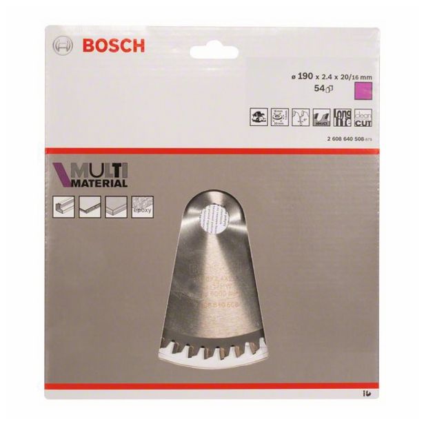 LIST ŽAGE ZA KOVINO BOSCH 190X2.4/1.8X20/16 54 ZOB