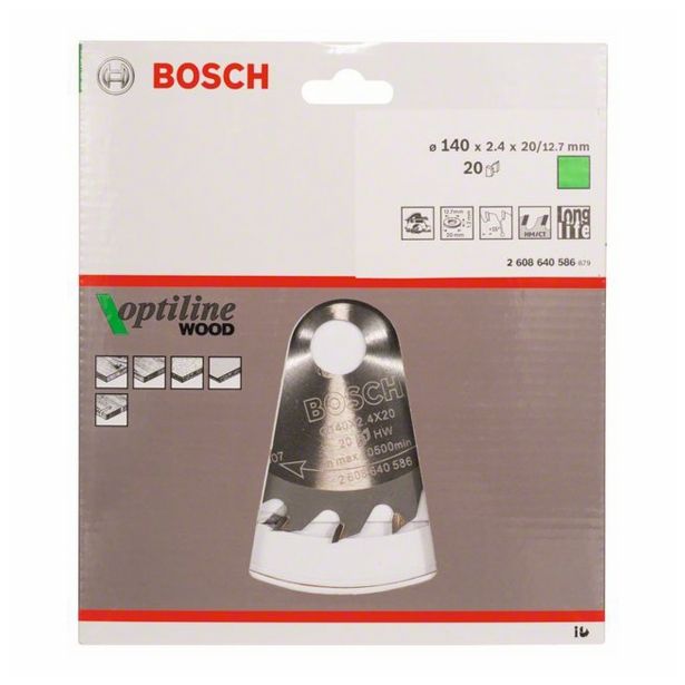 LIST ŽAGE ZA LES WIDIA BOSCH 140X2.4/1.4X20/12.7 ZOB20