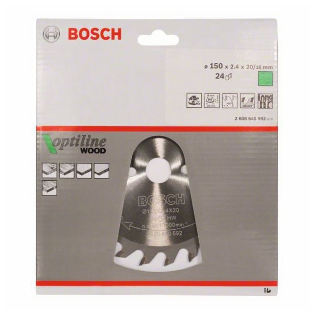 LIST ŽAGE ZA LES WIDIA BOSCH 150X2.4/1.4X20/16 ZOB 24