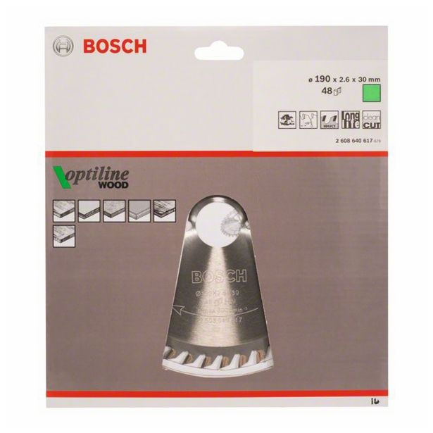 LIST ŽAGE ZA LES WIDIA BOSCH 190X2.6/1.6X30 48 ZOB