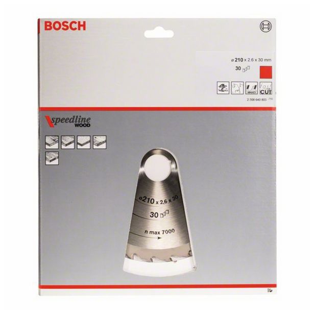 LIST ŽAGE ZA LES WIDIA BOSCH 210X2.6/1.8X30 30 ZOB